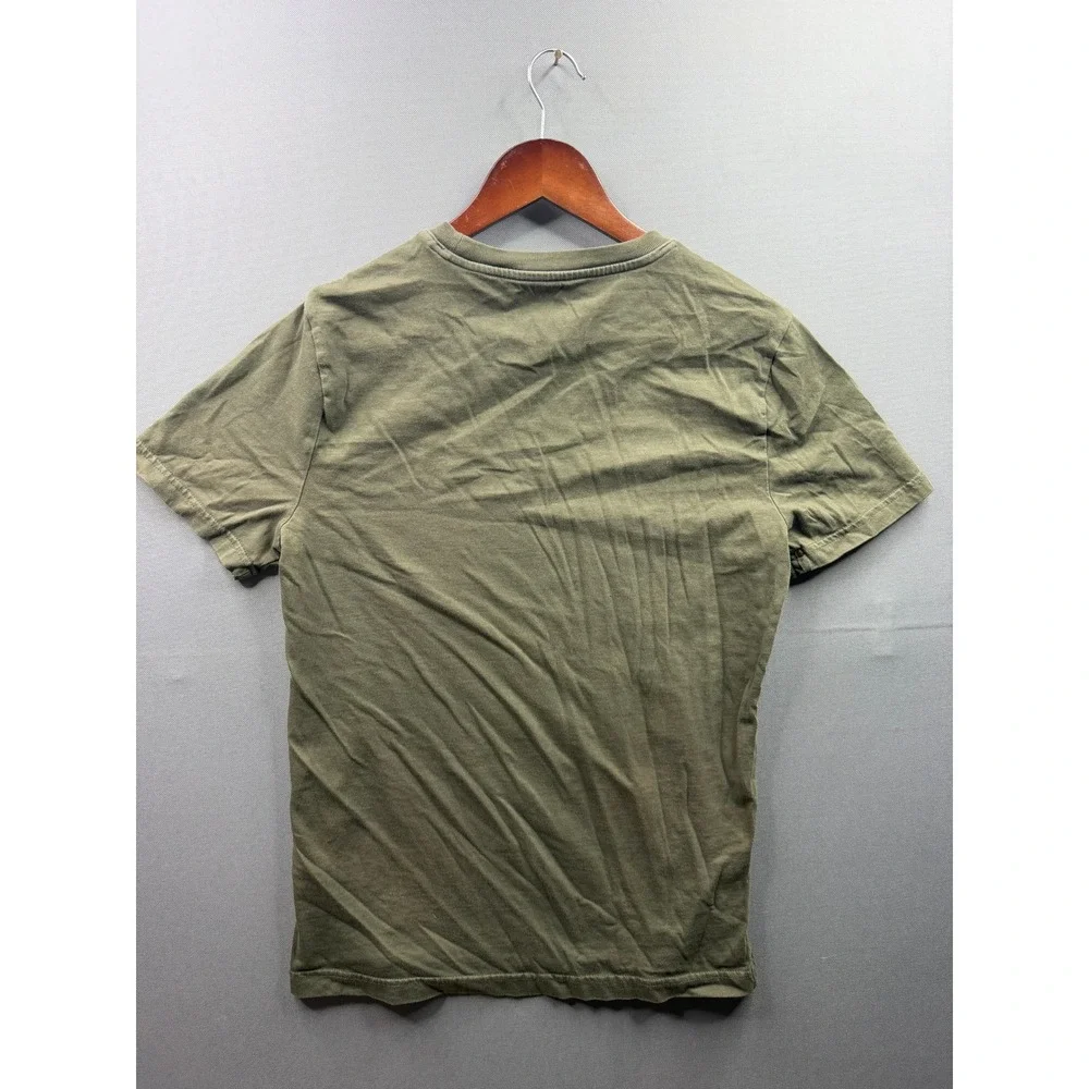 Banana Republic T-Shirt Mens Olive Green‎ Circular Logo Graphic Tee Small